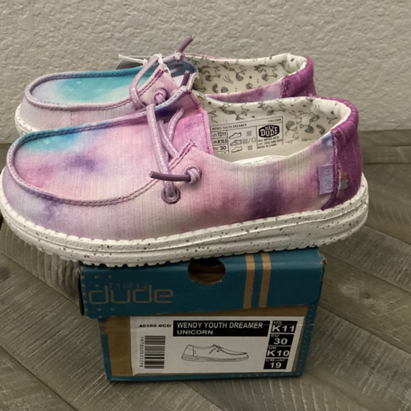 Hey Dude Kids Moccasins - Pink and Blue - Picture 6 of 10